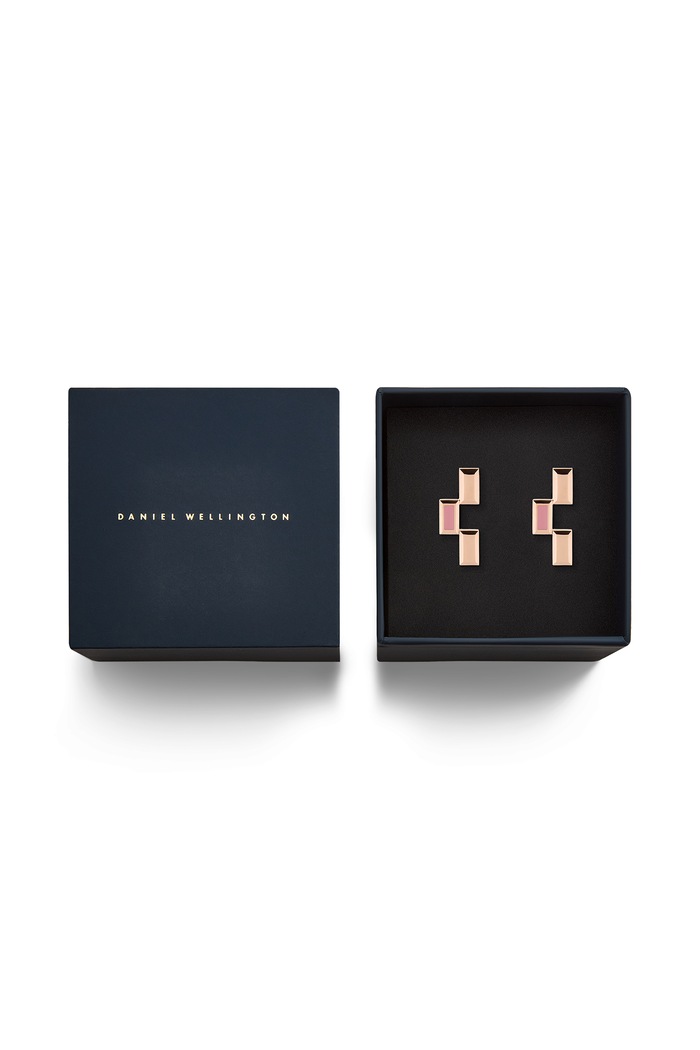 Kolczyki damskie ze stali nierdzewnej z cyrkonią Bric Daniel Wellington DW00402138 złoty