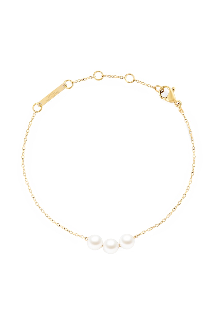 Daniel Wellington Bransoletka damska pozłacana Pearl Trio złoty DW00402104