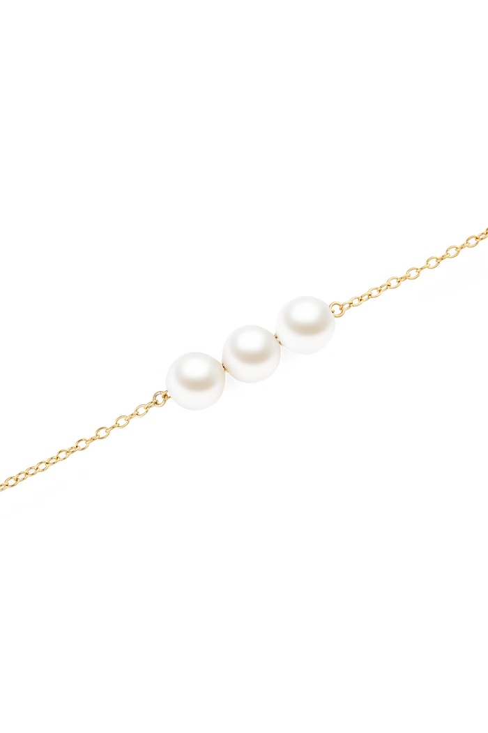 Daniel Wellington Bransoletka damska pozłacana Pearl Trio DW00402104 złoty AW26
