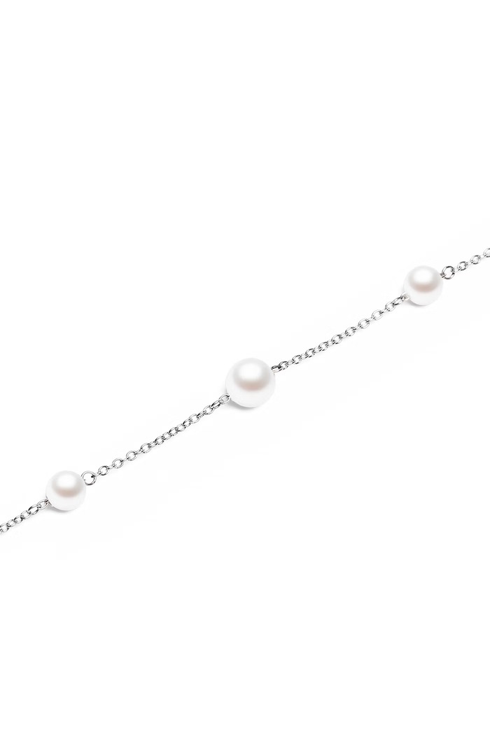 Daniel Wellington Bransoletka damska ze stali nierdzewnej Pearl Step DW00402106 srebrny AW26