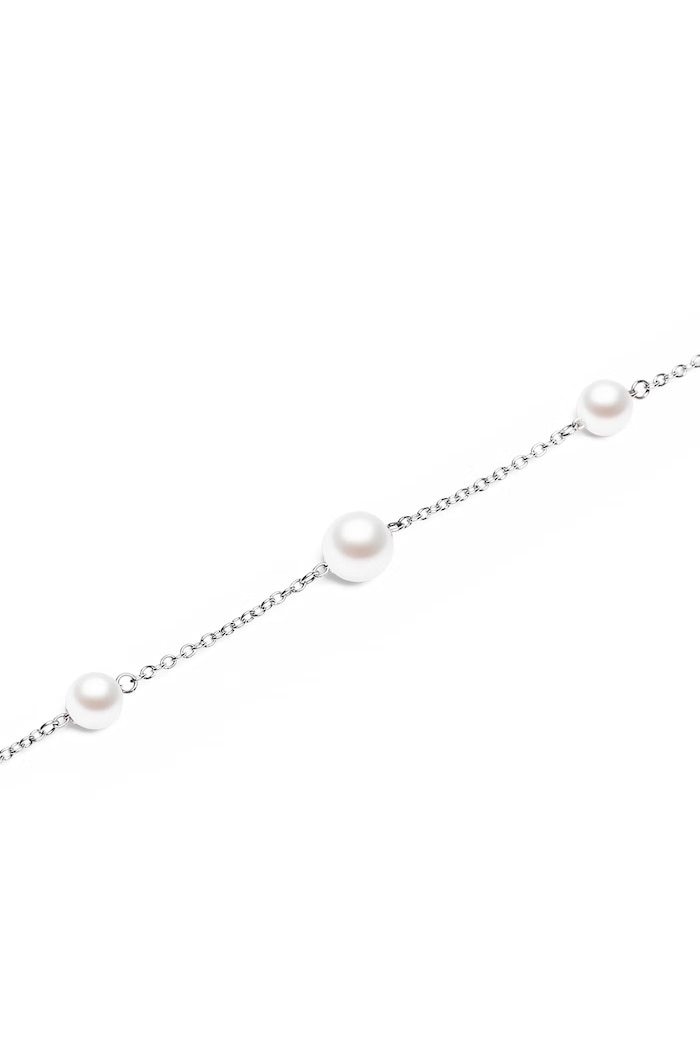 Daniel Wellington Bransoletka damska ze stali nierdzewnej Pearl Step DW00402106 srebrny AW26