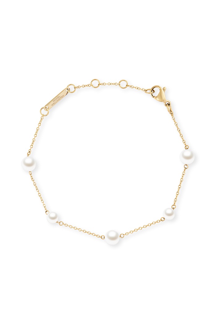 Daniel Wellington Bransoletka damska pozłacana Pearl Step złoty DW00402107