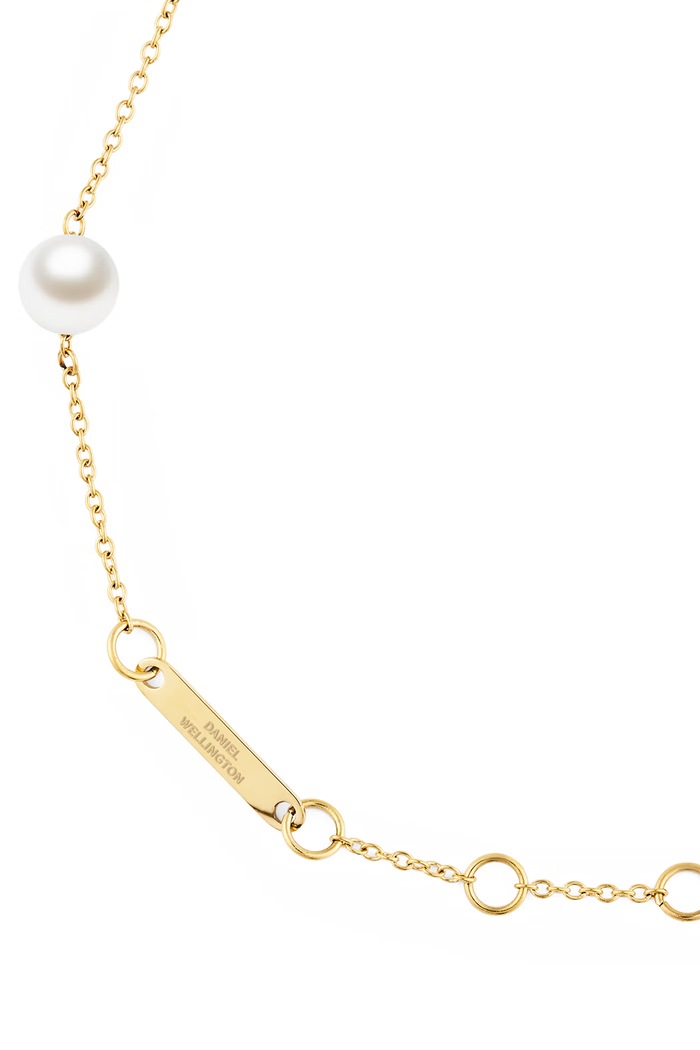 Akcesoria Daniel Wellington Bransoletka damska pozłacana Pearl Step DW00402107 złoty