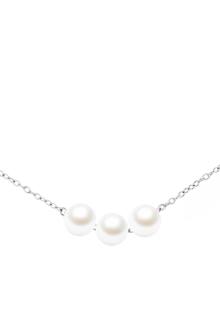 Daniel Wellington Naszyjnik damski ze stali nierdzewnej Pearl Trio DW00402109 srebrny AW26