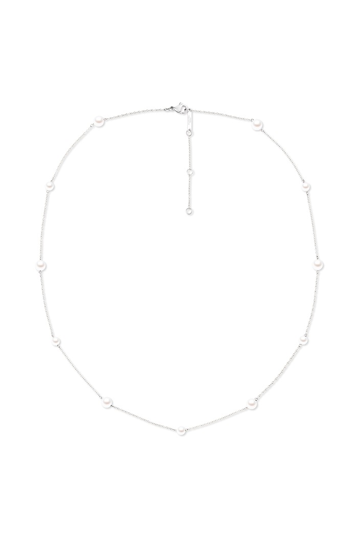 Daniel Wellington Naszyjnik damski ze stali nierdzewnej Pearl Step srebrny DW00402112
