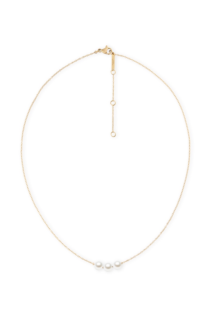 Daniel Wellington Naszyjnik damski pozłacany Pearl Trio złoty DW00402110