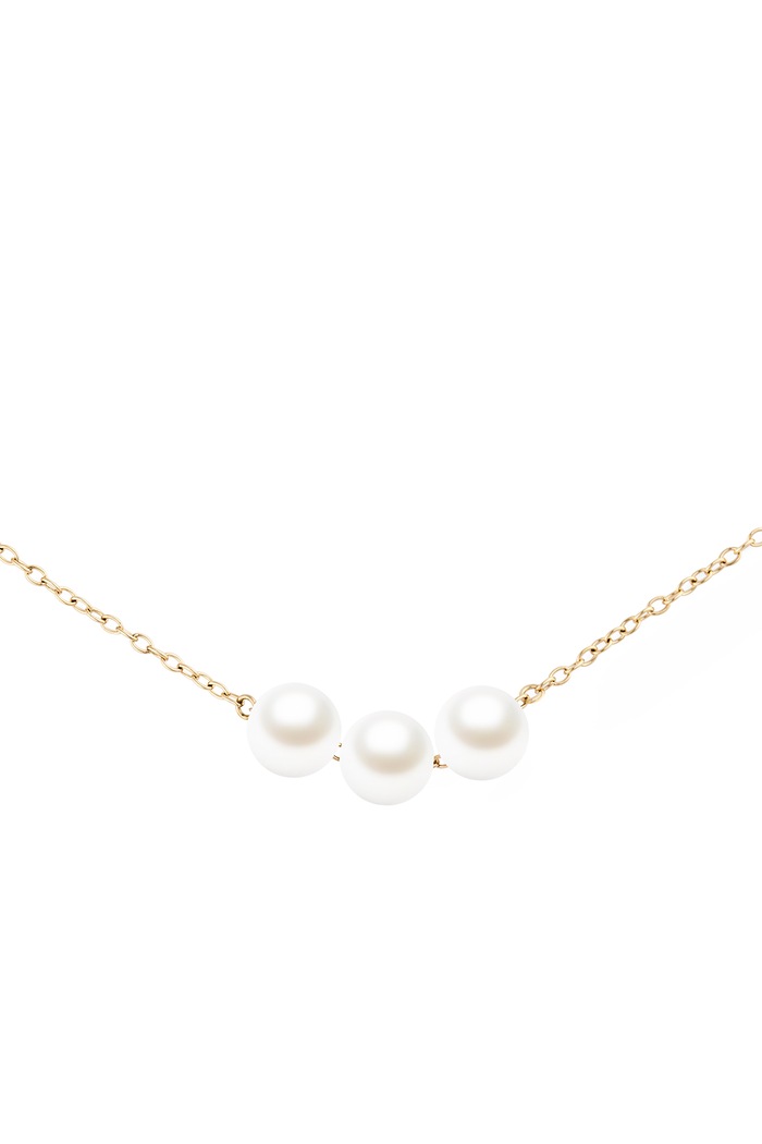 Daniel Wellington Naszyjnik damski pozłacany Pearl Trio DW00402110 złoty AW26