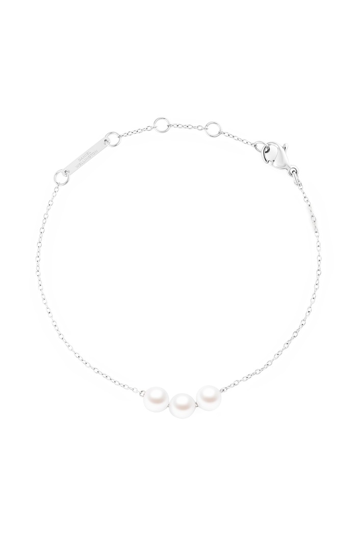 Daniel Wellington Bransoletka damska ze stali nierdzewnej Pearl Trio srebrny DW00402103