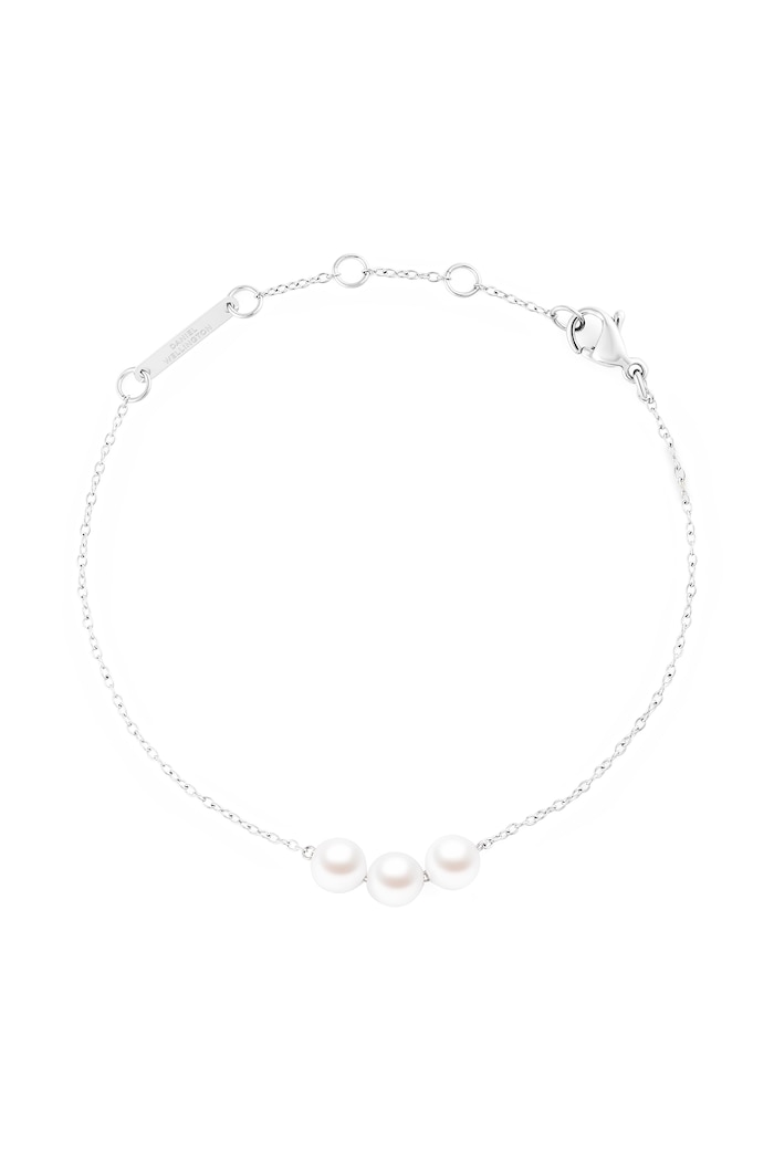 Daniel Wellington Bransoletka damska ze stali nierdzewnej Pearl Trio srebrny DW00402103