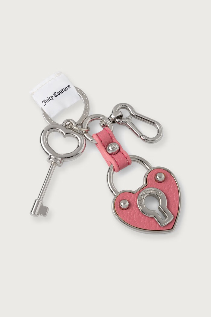 Juicy Couture Brelok damski metalowy JUICY KEY HOLE srebrny WIJ2699E4WXI