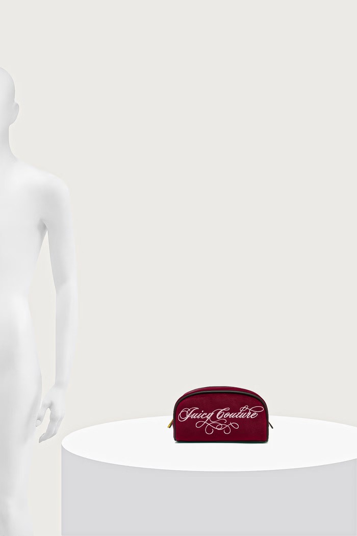 Kosmetyczka damska welurowa TAYLOR Juicy Couture bordowy BEJ2699G5WPO
