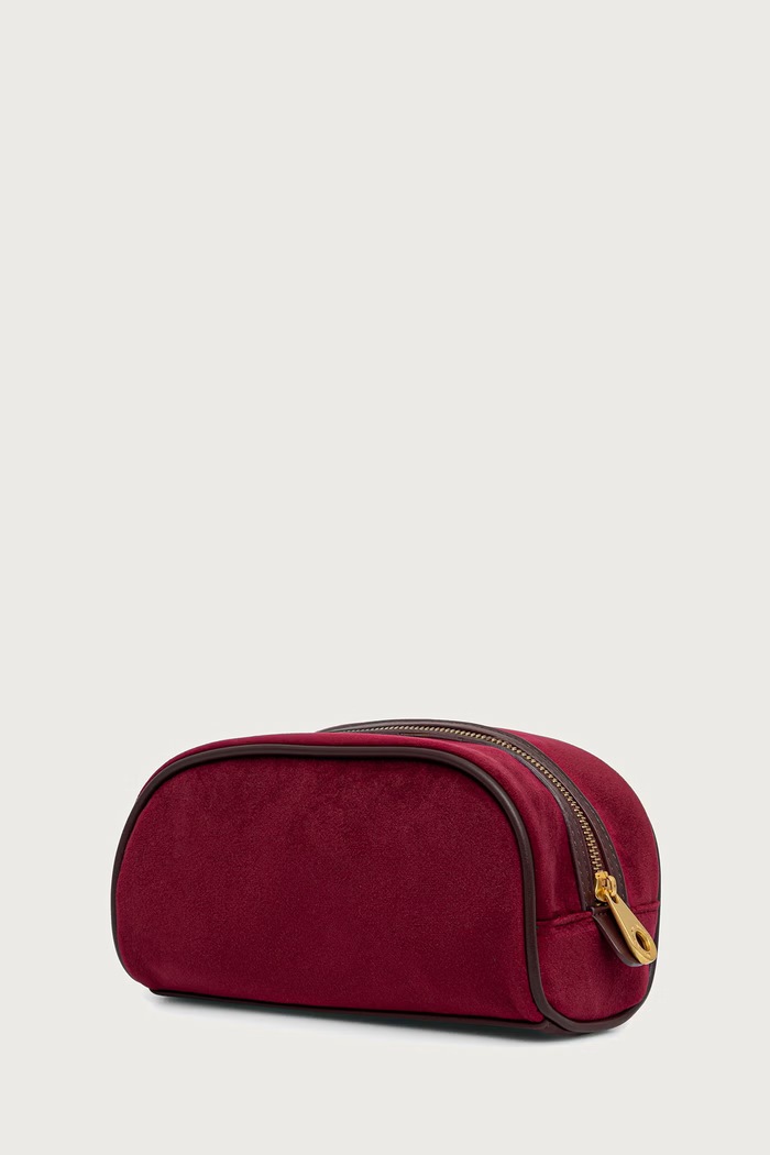 Juicy Couture Kosmetyczka damska welurowa TAYLOR BEJ2699G5WPO bordowy AW26