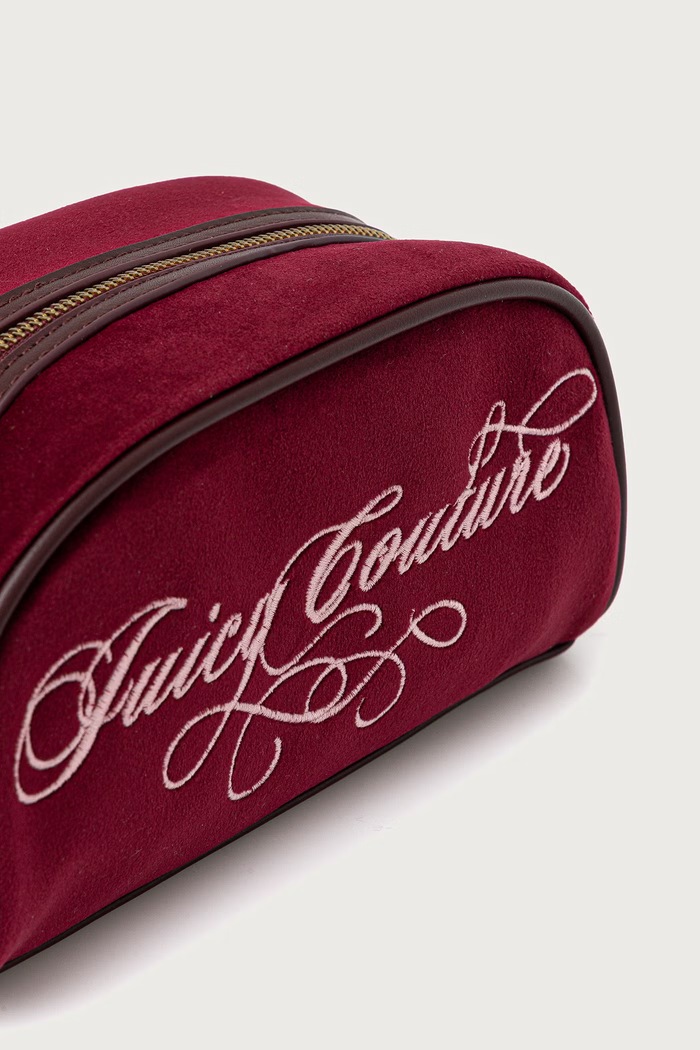 Akcesoria Juicy Couture Kosmetyczka damska welurowa TAYLOR BEJ2699G5WPO bordowy