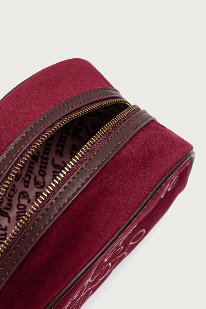 Kosmetyczka damska welurowa TAYLOR Juicy Couture BEJ2699G5WPO bordowy