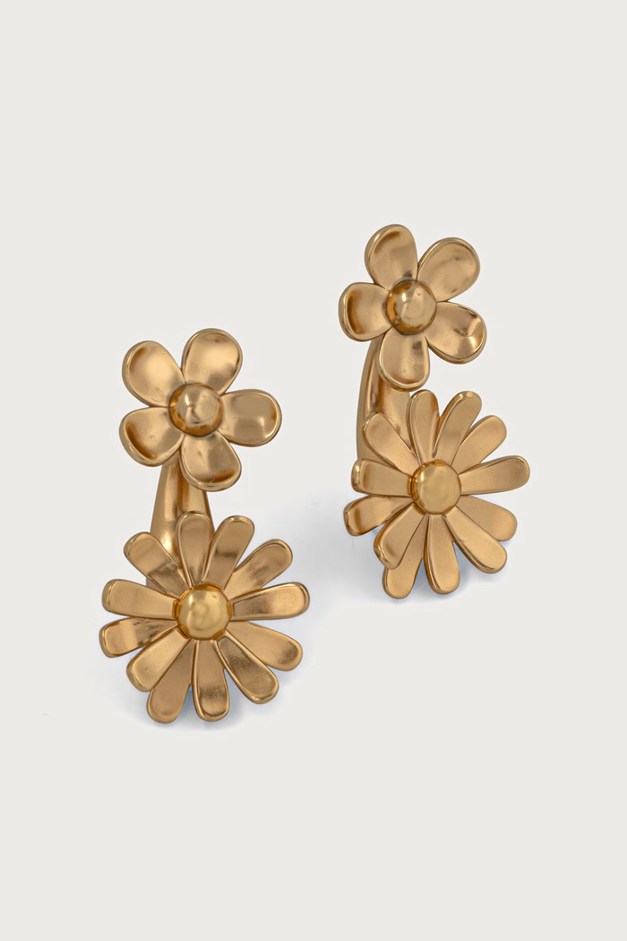 MARC JACOBS Kolczyki mosiężne DAISY WILD 2P6JER001J49 złoty AW26