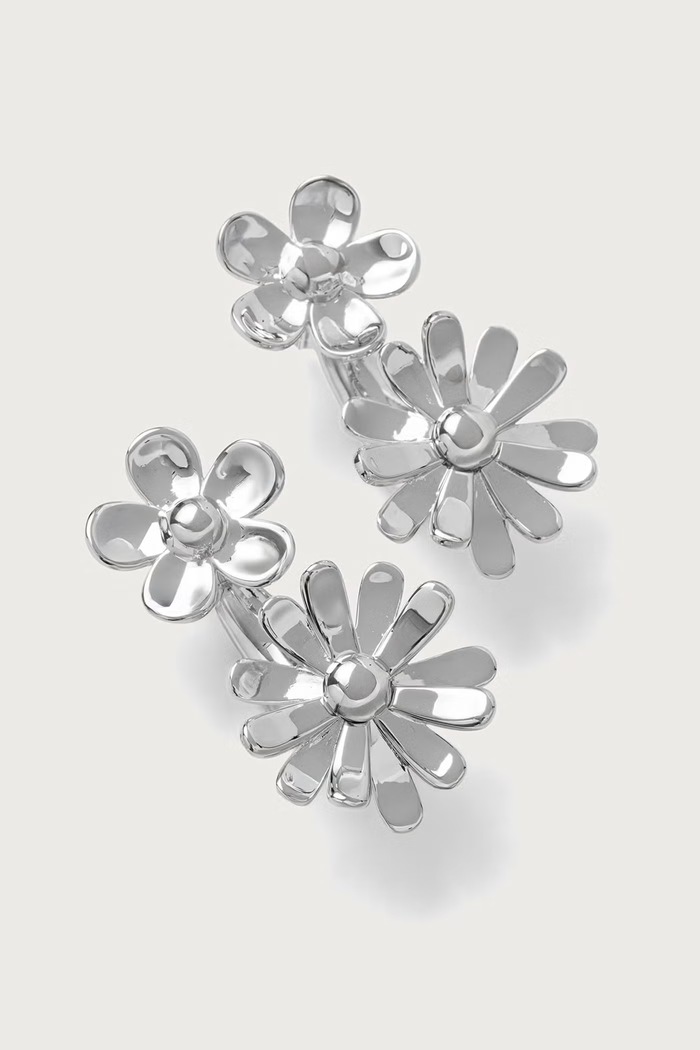 MARC JACOBS Kolczyki mosiężne DAISY WILD srebrny 2P6JER001J49