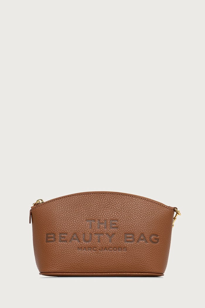 MARC JACOBS Kozmetička torbica od kože THE BEAUTY BAG smeđa 2R4SCP003S02