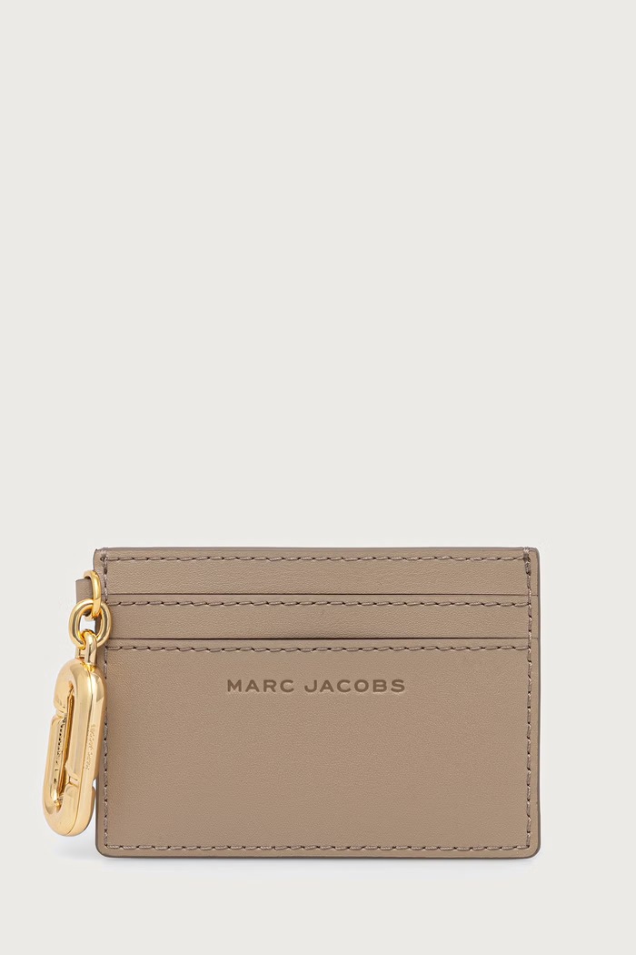 MARC JACOBS Etui na karty damskie skórzane CARD CASE beżowy 2P6SMP016S01