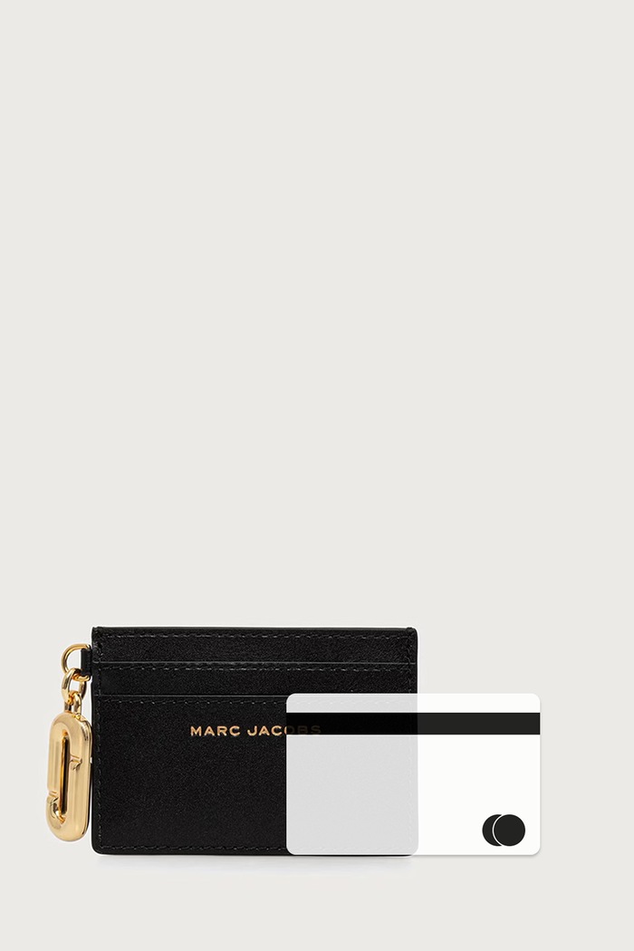 Custodia per le carte da donna in pelle CARD CASE MARC JACOBS nero 2P6SMP016S01