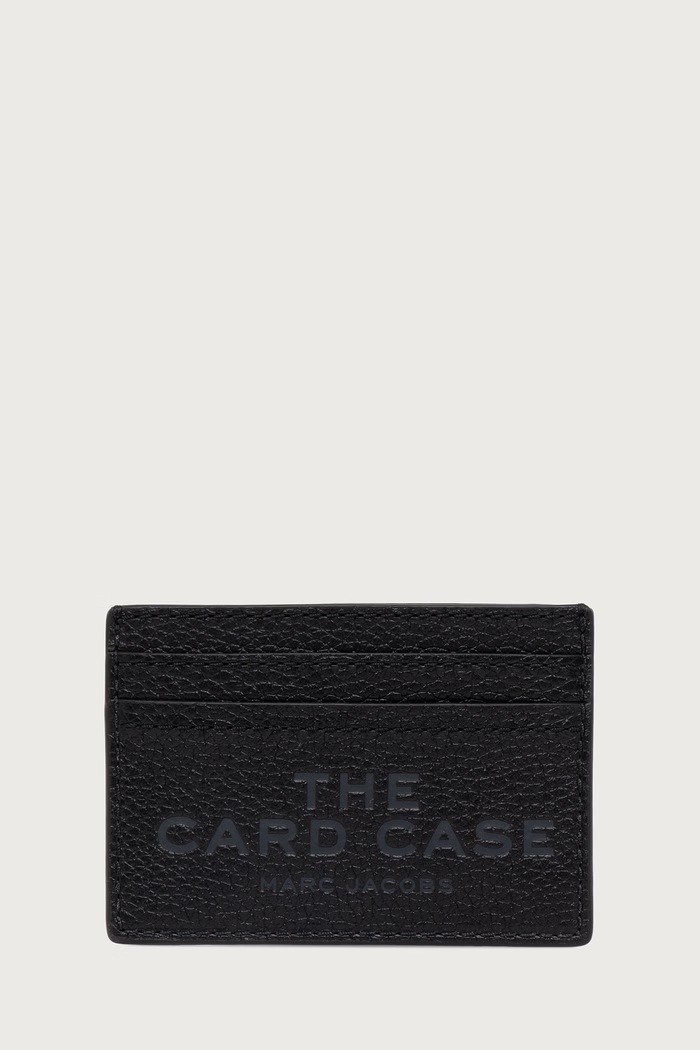 MARC JACOBS Θήκη για κάρτες γυναικεία δερμάτινη THE CARD CASE μαύρο 2P4SMP045S02
