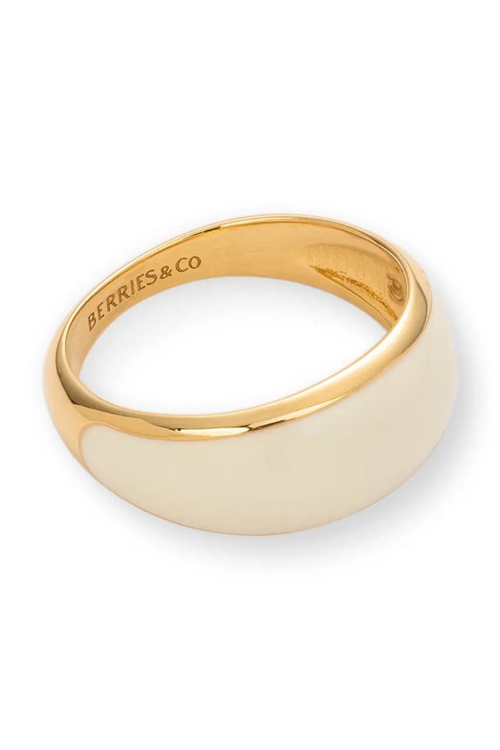 BERRIES prsteň dámsky pozlátený strieborný smaltovaný Viva Popcorn Mini Ring PVMP17 zlatá AW26