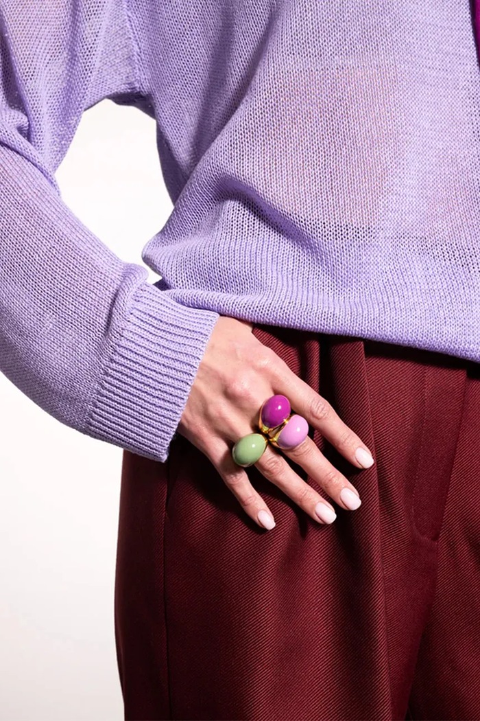 Prsten za žene pozlaćeni Viva Orchid XL Ring BERRIES PVPC15 zlatna