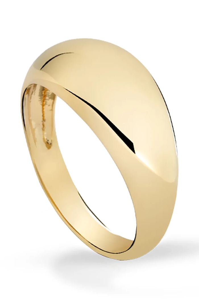BERRIES prstan ženski pozlačen Viva Gold Mini Ring zlata PE136FG