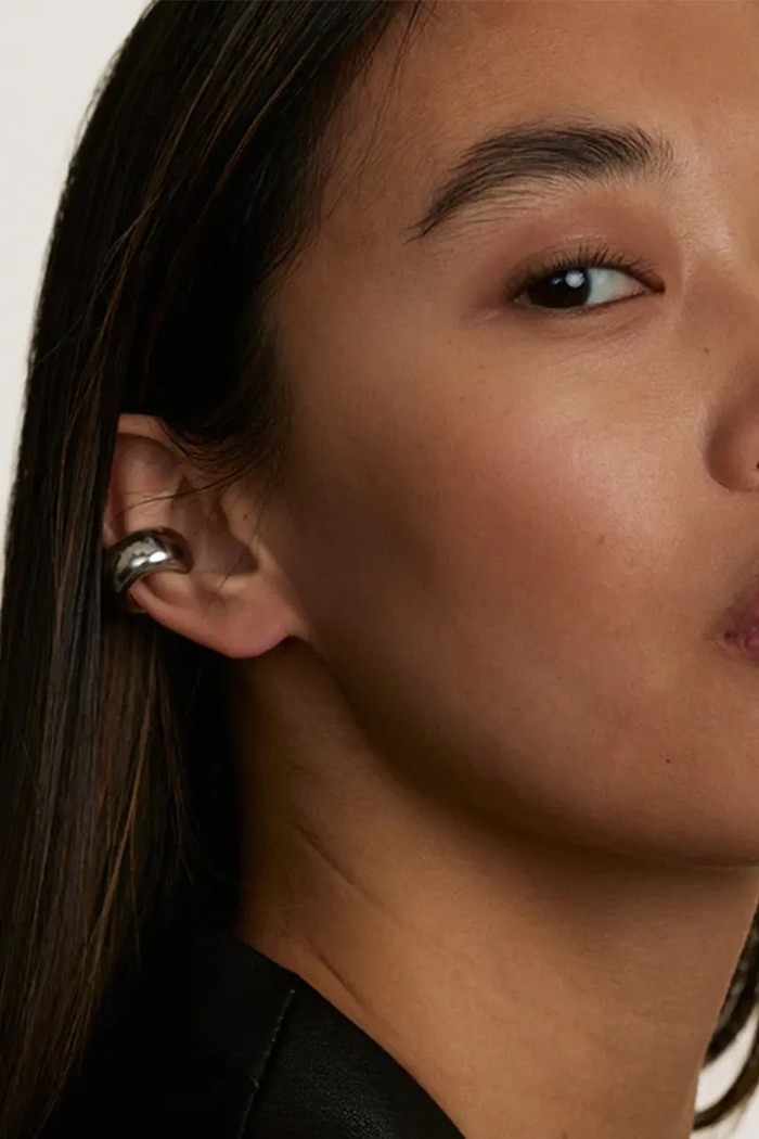 BERRIES uhan za uhelj ženski srebrni Ring Silver Ear Cuff NEP015BS srebrna AW26