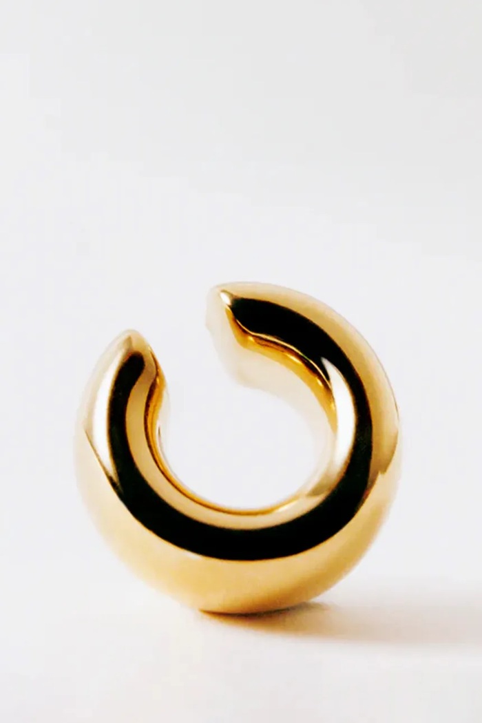 BERRIES uhan za uhelj ženski pozlačen srebrni Ring Ear Cuff NEP011BG zlata AW26