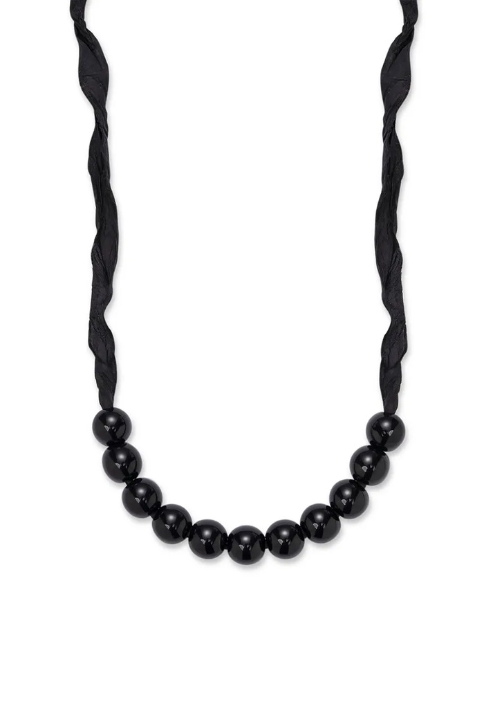 BERRIES Ogrlica za žene od sintetičke smole Splash Bubbles BB Beads NWK008B crna AW26