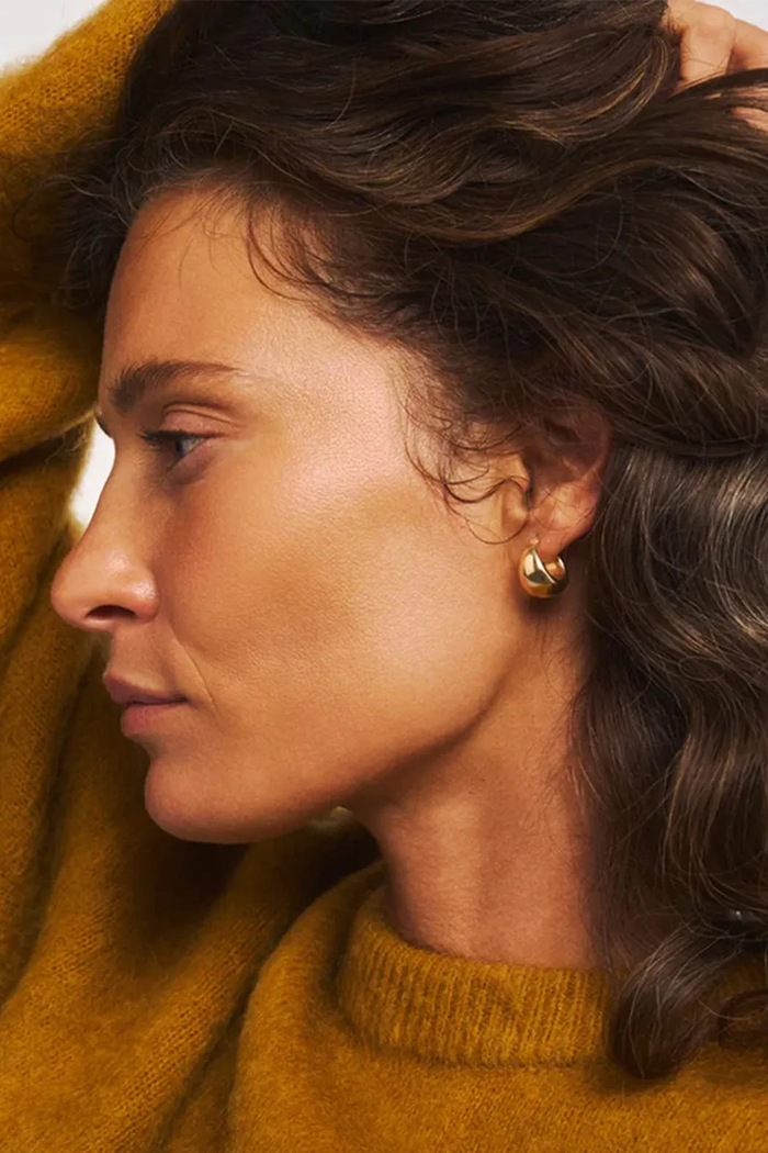 Dodaci BERRIES naušnice za žene pozlaćene srebrne viva gold Earrings KE008G zlatna