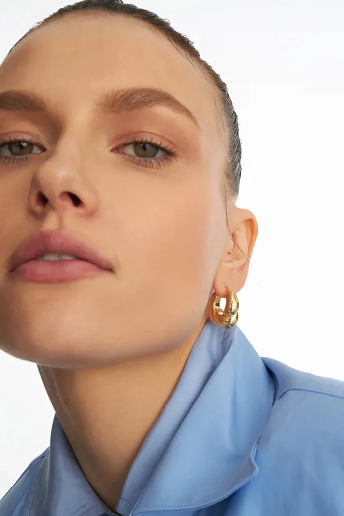 BERRIES naušnice za žene pozlaćene srebrne Row Earrings KE0101FG zlatna AW26