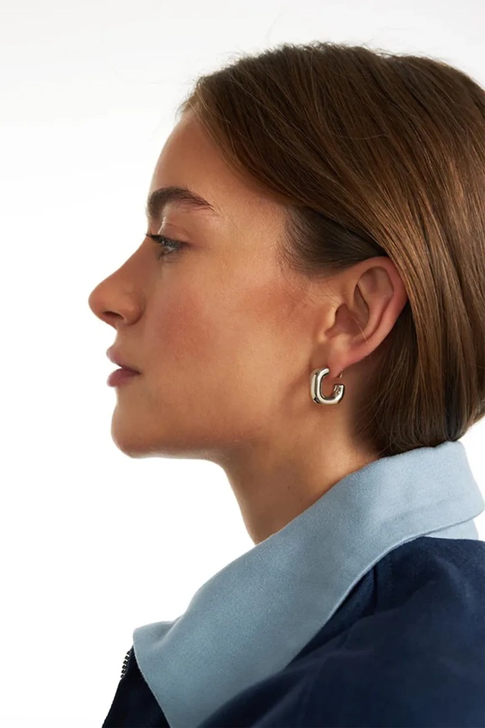 BERRIES naušnice za žene srebrne Quadro silver earrings K0009S srebrna AW26