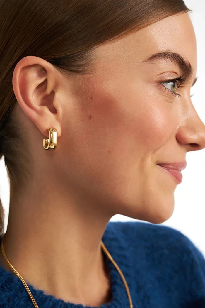 Dodaci BERRIES naušnice za žene pozlaćene Quadro earrings K0009G zlatna