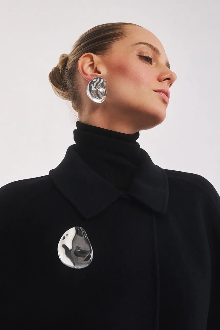 BERRIES naušnice za žene Oyster Maxi Earrings srebrna KMI002
