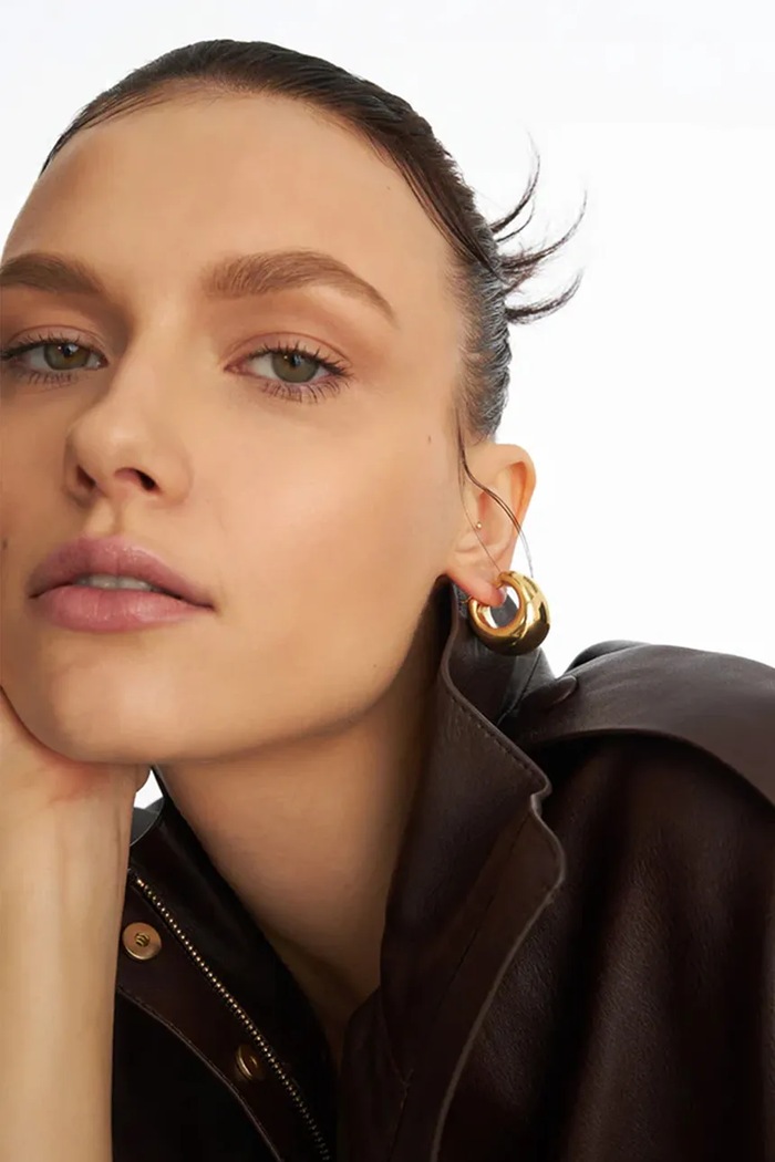 BERRIES naušnice za žene pozlaćene srebrne Luna Earrings KE0102FG zlatna AW26