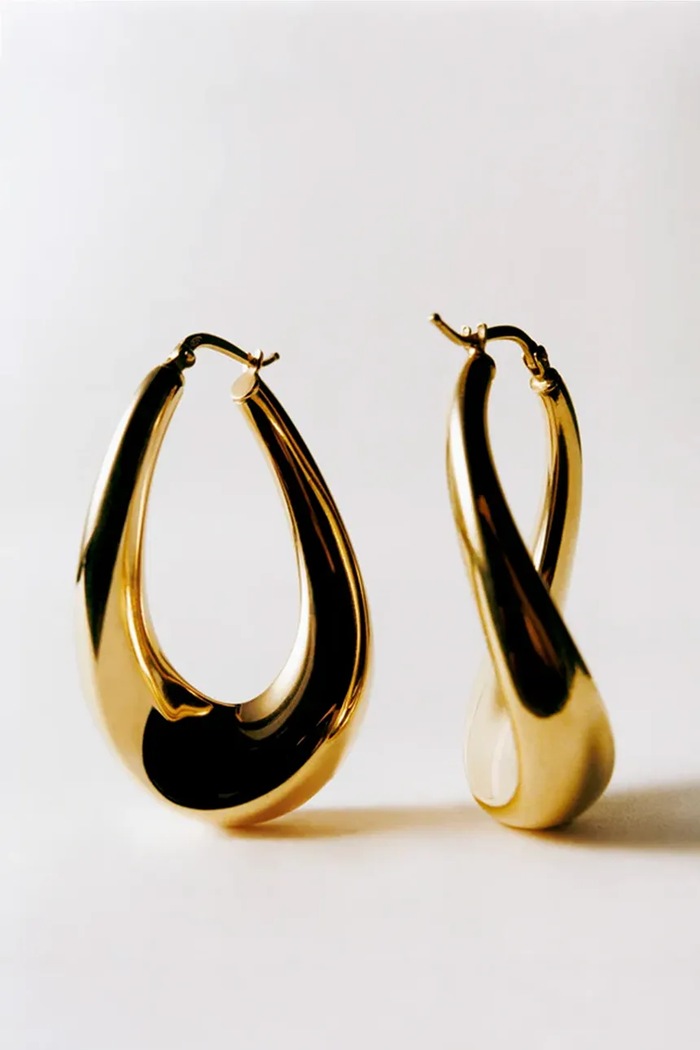 BERRIES naušnice za žene pozlaćene srebrne Loop Earrings KE0103FG zlatna AW26