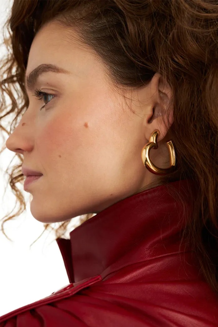BERRIES naušnice za žene pozlaćene srebrne HEART MINI Earrings K0002G zlatna AW26
