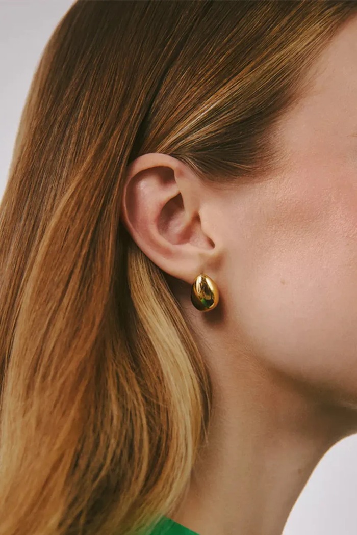 Dodaci BERRIES naušnice za žene pozlaćene srebrne Eternal no.1 Earrings KE542FG zlatna