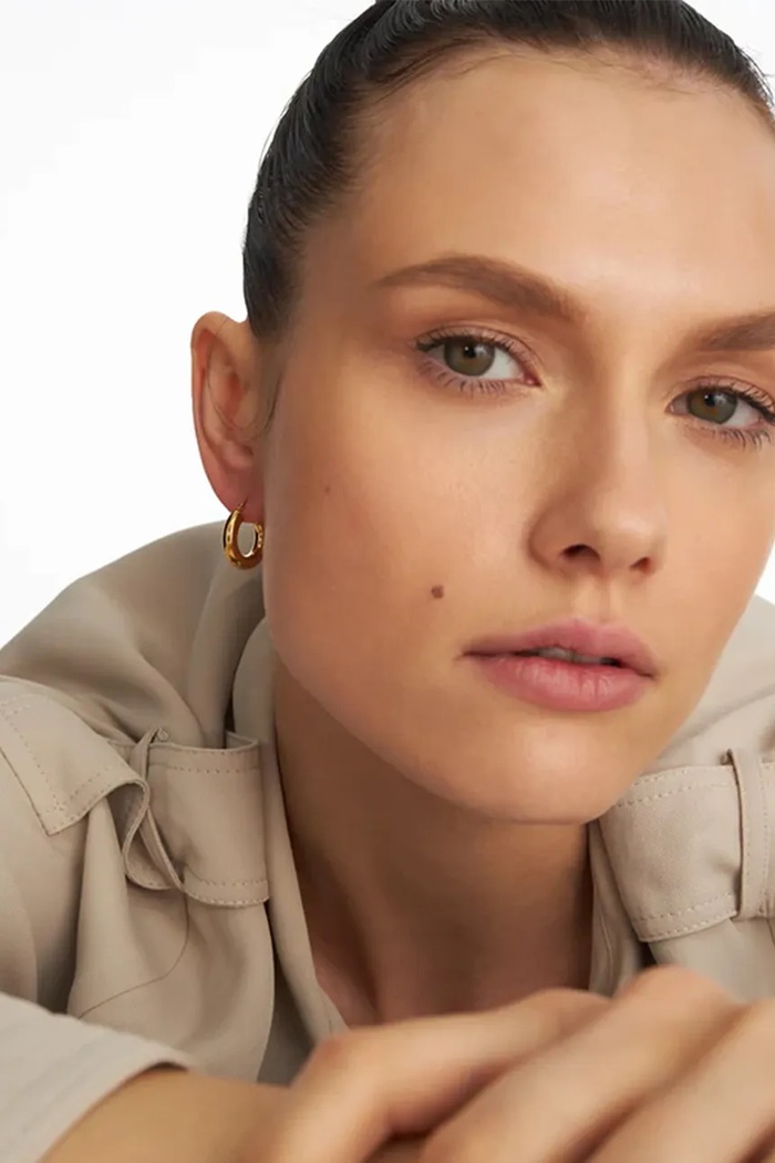 BERRIES naušnice za žene pozlaćene srebrne Eternal no. 10 Earrings KE084FG zlatna AW26