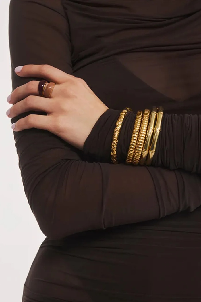 BERRIES Βραχιόλι γυναικείο επιχρυσωμένο Osso Mini Bracelet BBA008G