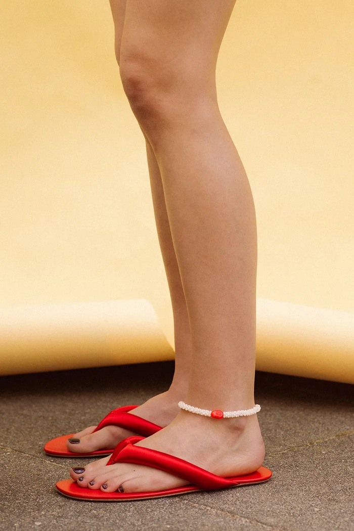 Βραχιόλι ποδιού Cream Anklet BERRIES λευκό BWA011