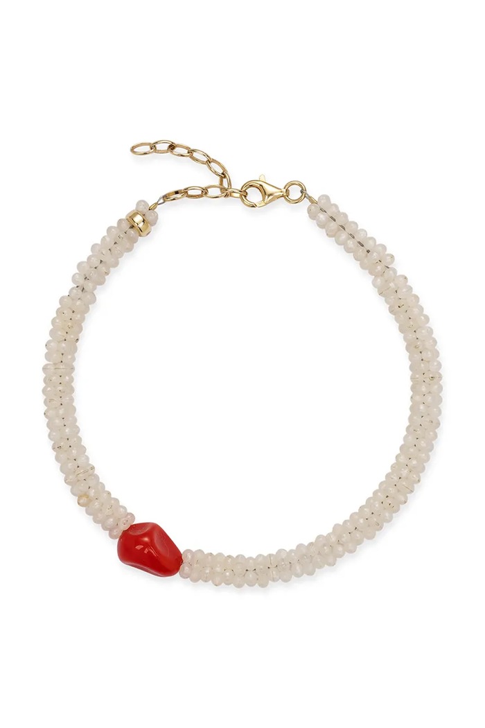 BERRIES Βραχιόλι ποδιού Cream Anklet BWA011 λευκό AW26