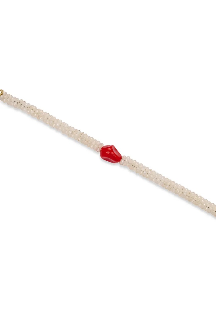 Αξεσουάρ BERRIES Βραχιόλι ποδιού Cream Anklet BWA011 λευκό