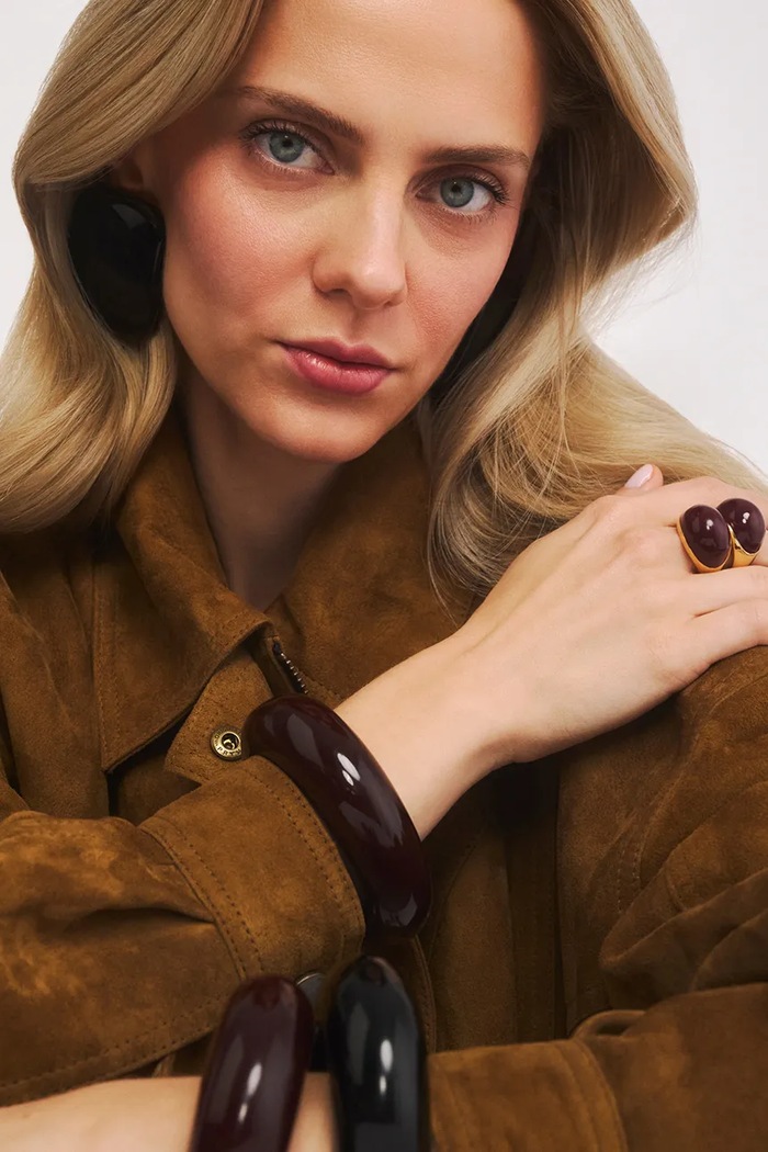 Αξεσουάρ BERRIES Βραχιόλι γυναικείο Bangle Loop Burgundy BZY018 μπορντό