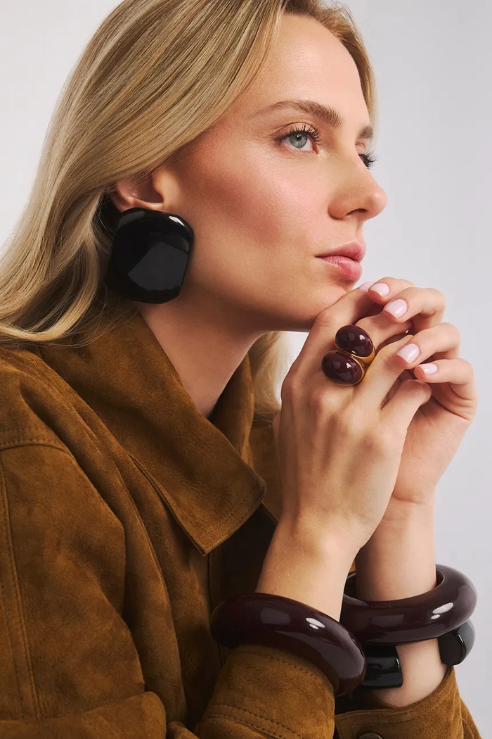Βραχιόλι γυναικείο Bangle Loop Burgundy BERRIES BZY018 μπορντό