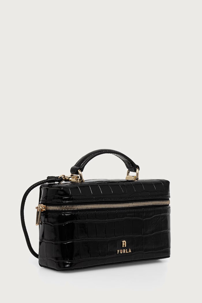 Furla Kosmetyczka damska skórzana Camelia Micro WE00625.BX4255.O6000 czarny AW26