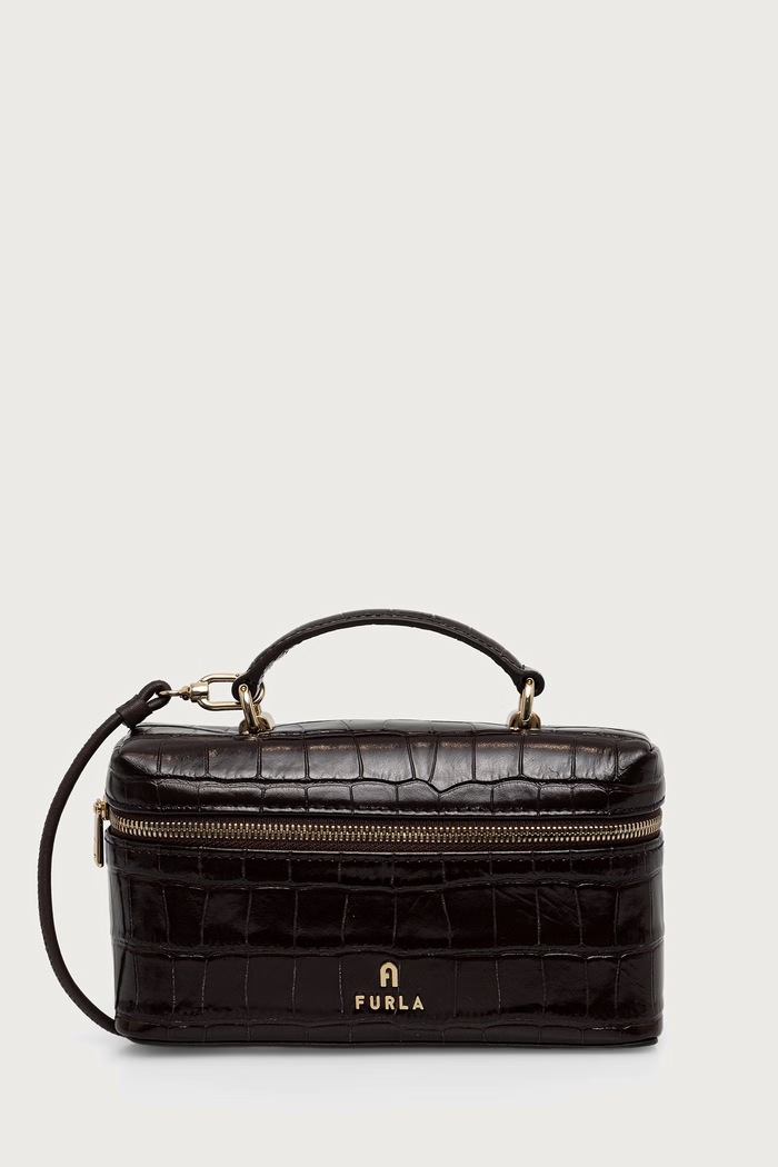 Furla Kosmetyczka damska skórzana Camelia Micro brązowy WE00625.BX4255.2460S