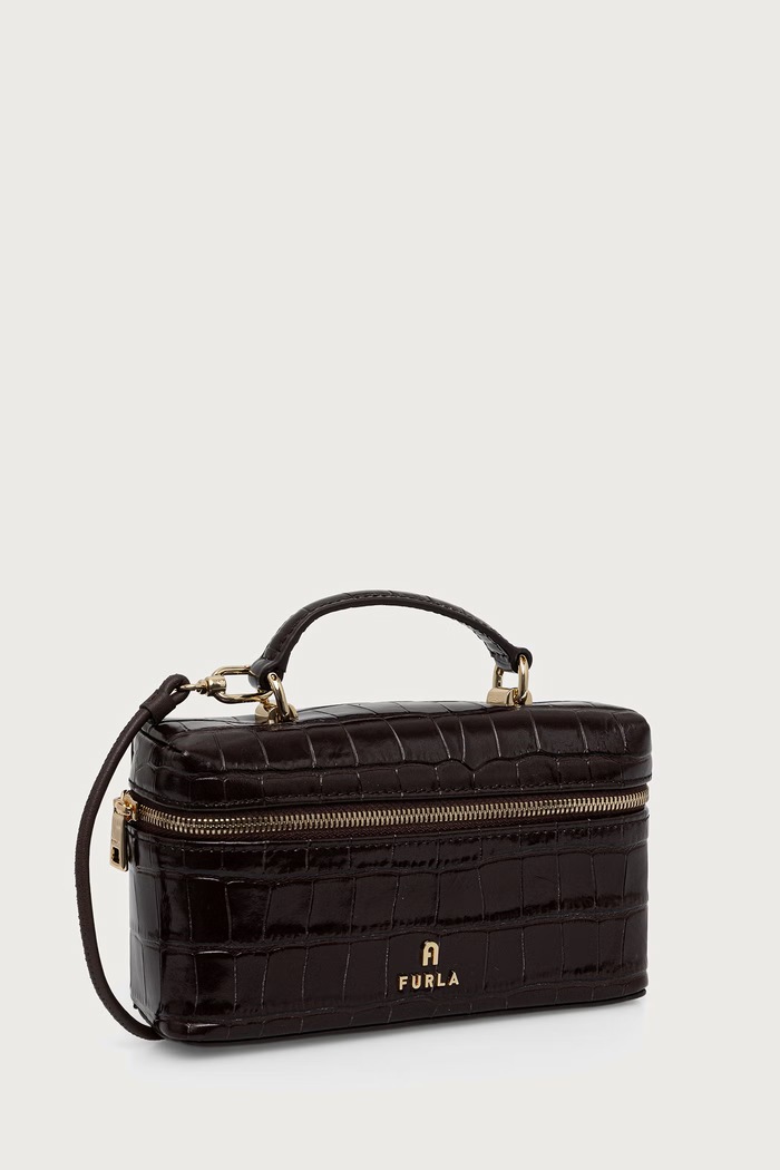 Furla Kosmetyczka damska skórzana Camelia Micro WE00625.BX4255.2460S brązowy AW26