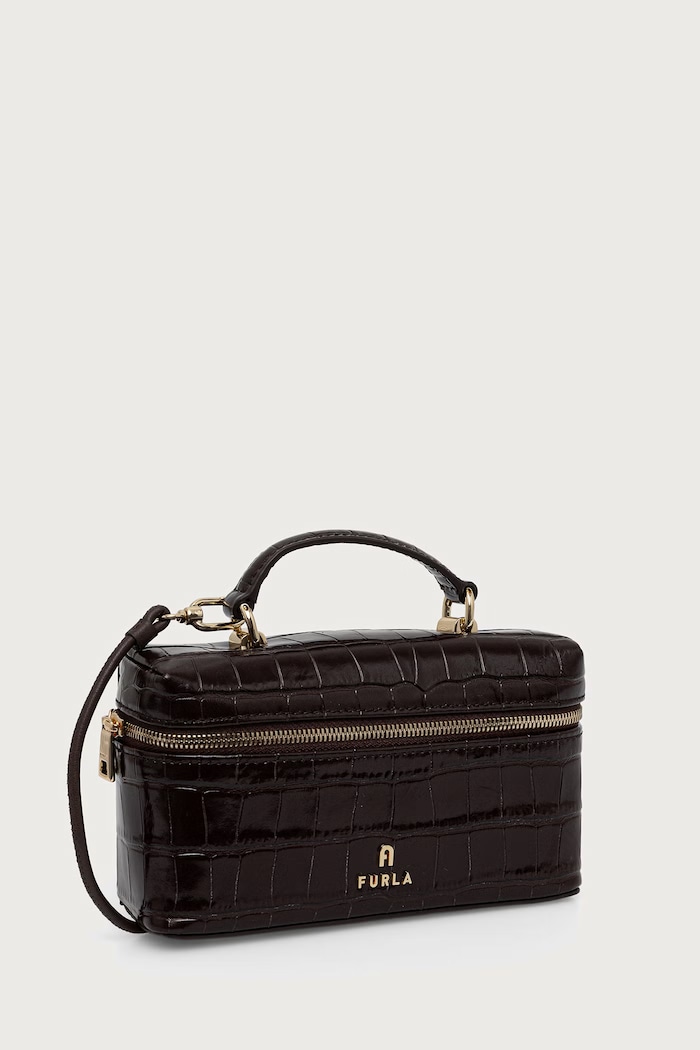 Furla Kosmetyczka damska skórzana Camelia Micro WE00625.BX4255.2460S brązowy AW26